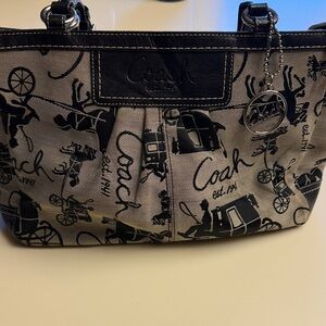 Coach Jacquard Horse and Carriage Shoulder Bag